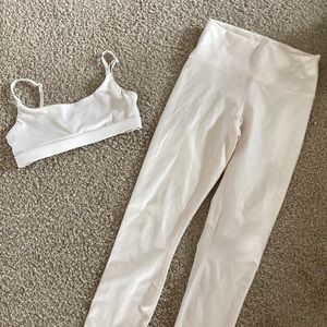 fabletics xxs sparkly white sport set